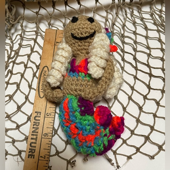 Crochet Mermaid Doll Ornament SK - Picture 3 of 3